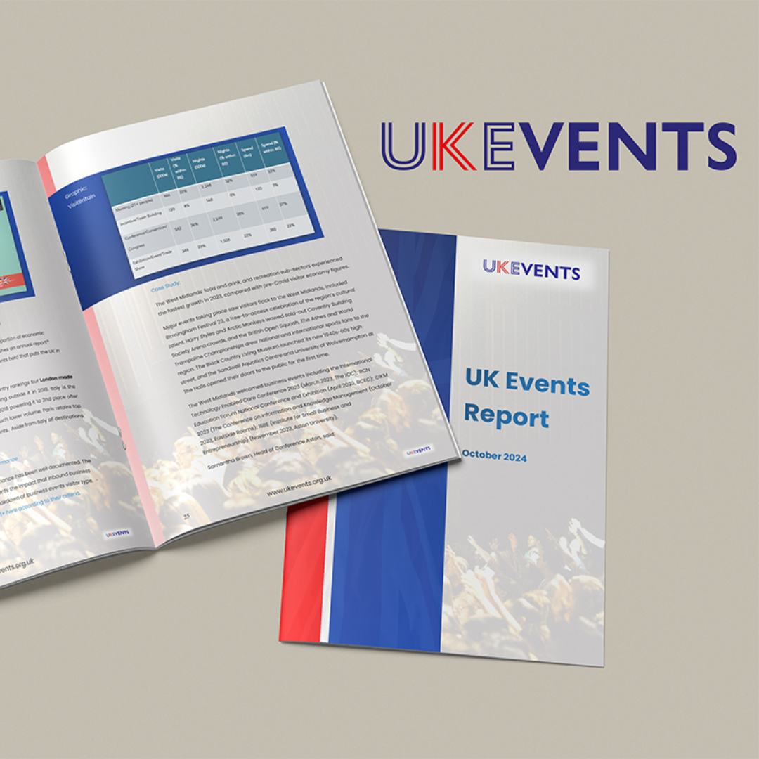 UK Events Report 2024 published: UK events industry generates £61.653 billion annually, demonstrating post-pandemic resilience.